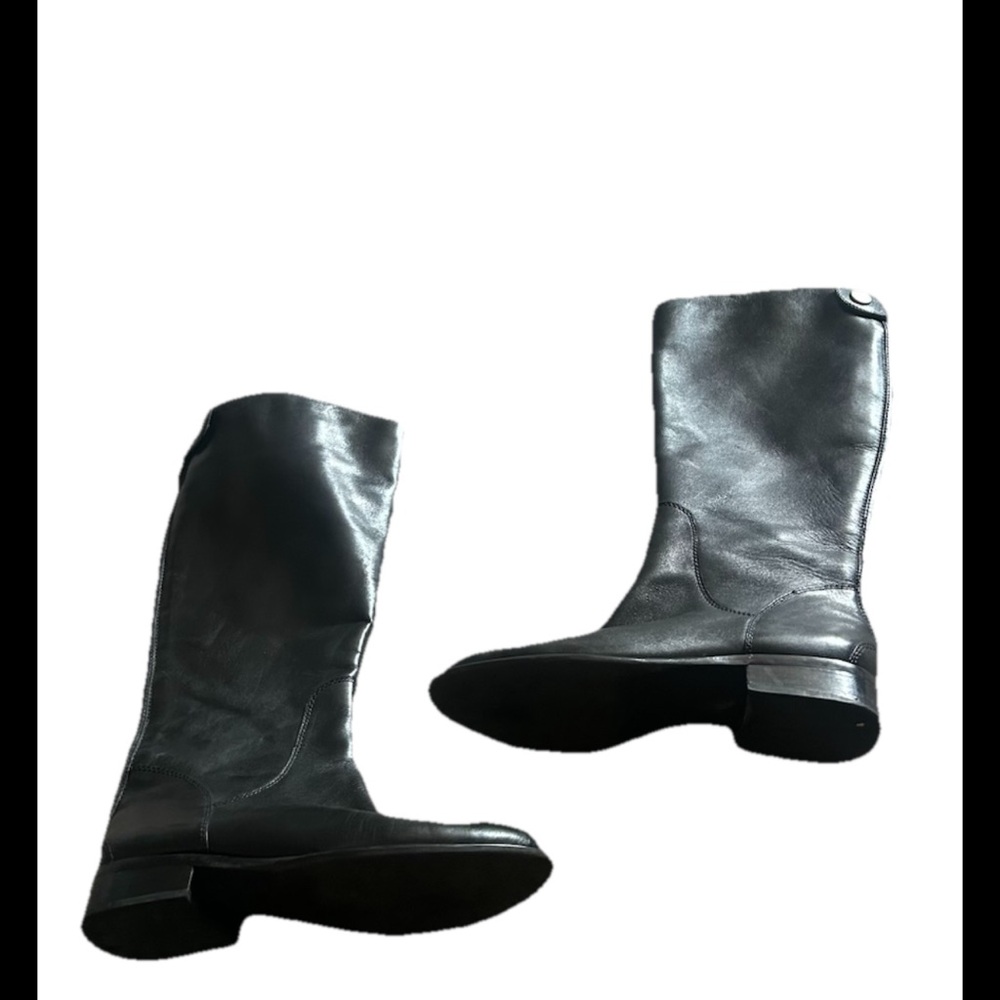 Franco Sarto Black Leather Heeled Boots